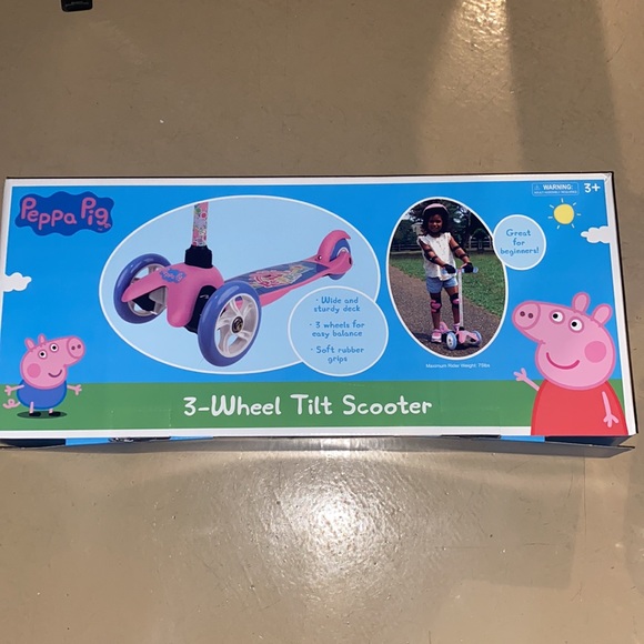 Peppa Pig 3-Wheel Tilt Scooter